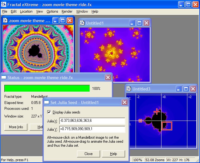 Fast, intuitive, interactive fractal explorer